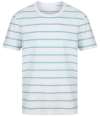 FR136 Front Row Striped T-Shirt White / Duck Egg colour image